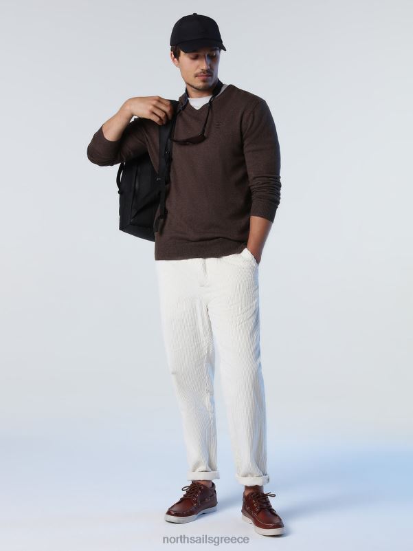 γρ North Sails άνδρες άλτης με λαιμόκοψη κακάο μελανζέ NZP8775 είδη ένδυσης