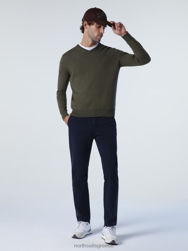 γρ North Sails άνδρες άλτης με λαιμόκοψη πράσινο κισσό NZP8776 είδη ένδυσης