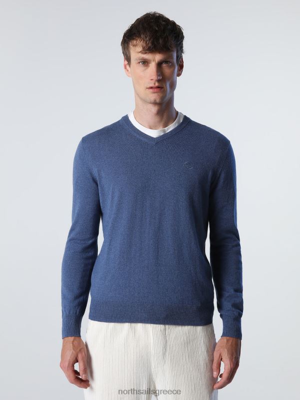 γρ North Sails άνδρες άλτης με λαιμόκοψη σκούρο τζιν NZP8777 είδη ένδυσης