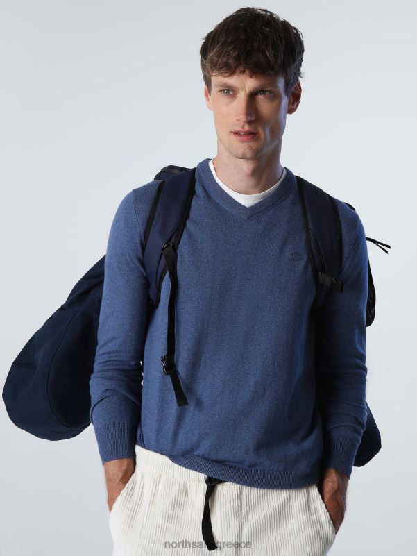 γρ North Sails άνδρες άλτης με λαιμόκοψη σκούρο τζιν NZP8777 είδη ένδυσης