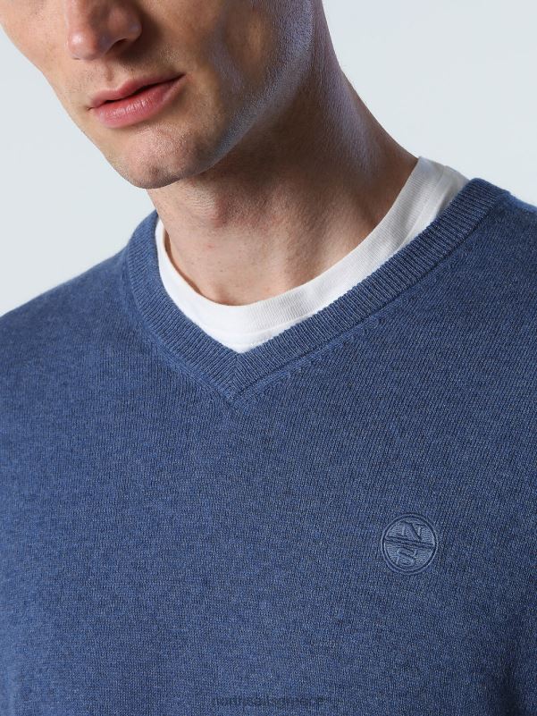 γρ North Sails άνδρες άλτης με λαιμόκοψη σκούρο τζιν NZP8777 είδη ένδυσης