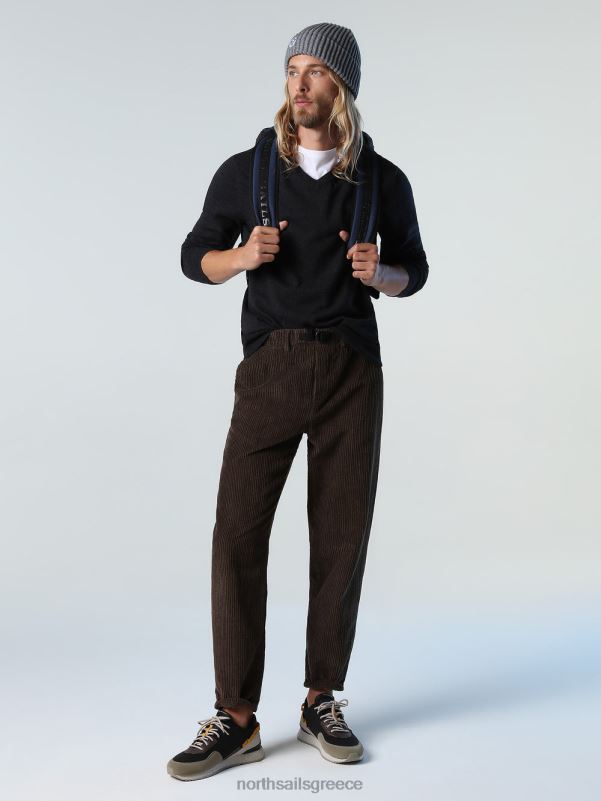 γρ North Sails άνδρες άλτης με λαιμόκοψη σκούρο γκρι μελανζέ NZP8780 είδη ένδυσης