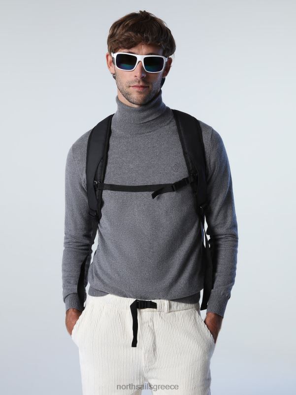 γρ North Sails άνδρες τζάμπα ζιβάγκο μεσαίο γκρι μελανζέ NZP8879 είδη ένδυσης