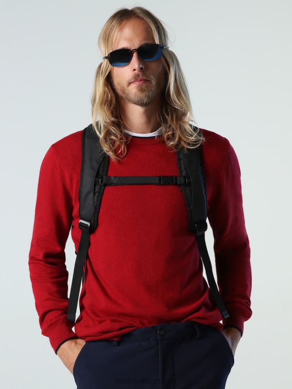 γρ North Sails άνδρες οικολογικό άλμα από κασμίρ το κόκκινο NZP8884 είδη ένδυσης