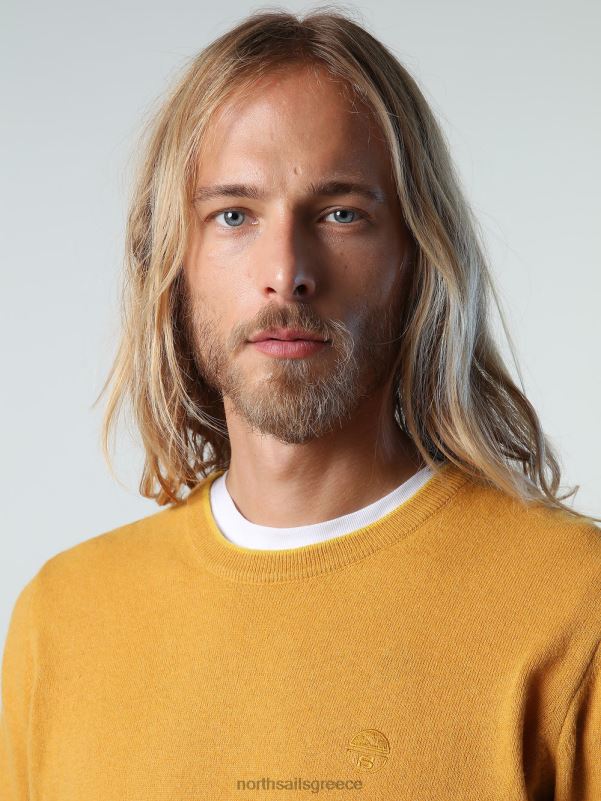 γρ North Sails άνδρες οικολογικό άλμα από κασμίρ χρυσό κίτρινο NZP8889 είδη ένδυσης