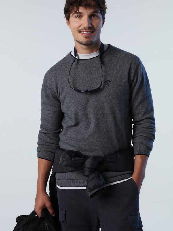 γρ North Sails άνδρες οικολογικό άλμα από κασμίρ μεσαίο γκρι μελανζέ NZP8892 είδη ένδυσης