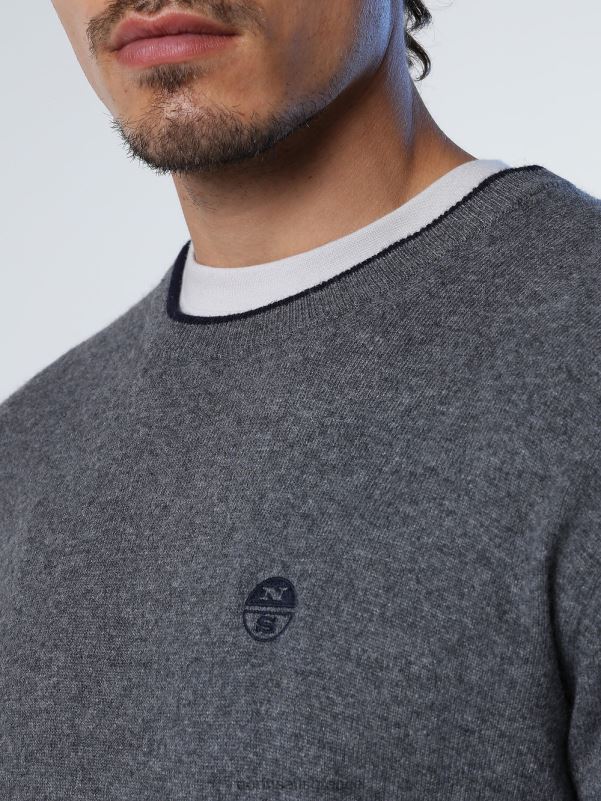 γρ North Sails άνδρες οικολογικό άλμα από κασμίρ μεσαίο γκρι μελανζέ NZP8892 είδη ένδυσης