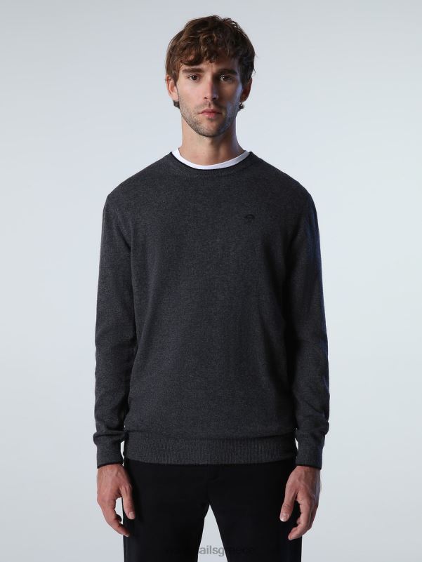 γρ North Sails άνδρες οικολογικό άλμα από κασμίρ σκούρο γκρι μελανζέ NZP8893 είδη ένδυσης