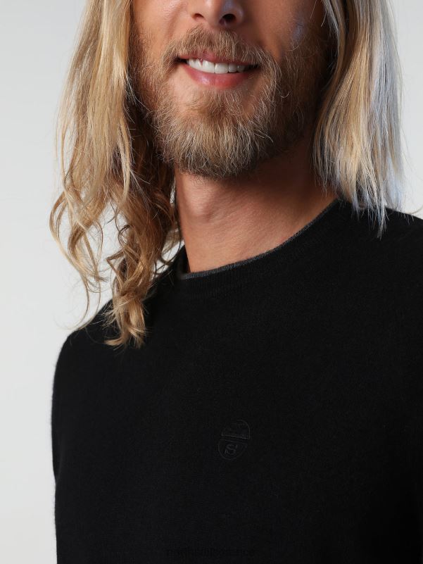 γρ North Sails άνδρες οικολογικό άλμα από κασμίρ μαύρος NZP8894 είδη ένδυσης