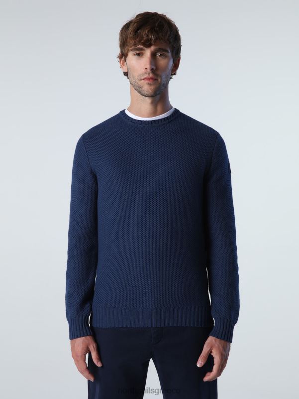 γρ North Sails άνδρες γεφυρωτή βελονιά κηρήθρας σκούρο τζιν NZP8898 είδη ένδυσης