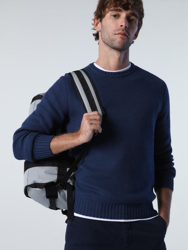 γρ North Sails άνδρες γεφυρωτή βελονιά κηρήθρας σκούρο τζιν NZP8898 είδη ένδυσης