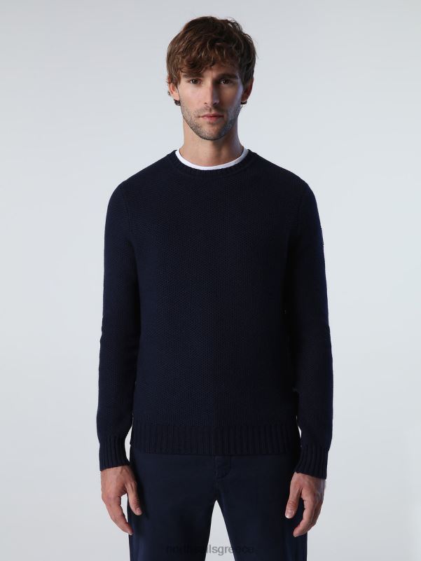 γρ North Sails άνδρες γεφυρωτή βελονιά κηρήθρας ναυτικό μπλε NZP8899 είδη ένδυσης