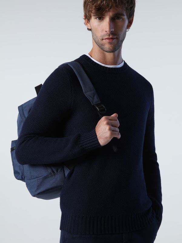 γρ North Sails άνδρες γεφυρωτή βελονιά κηρήθρας ναυτικό μπλε NZP8899 είδη ένδυσης