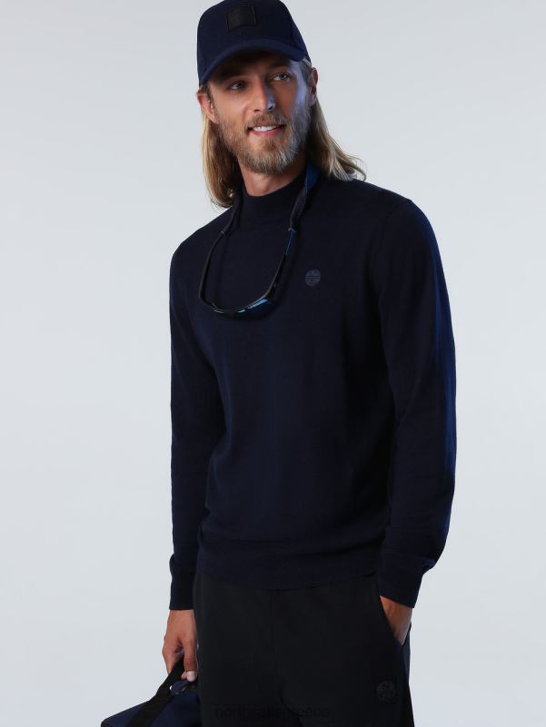 γρ North Sails άνδρες βαμβακερό και μάλλινο μπλουζάκι ναυτικό μπλε NZP8901 είδη ένδυσης