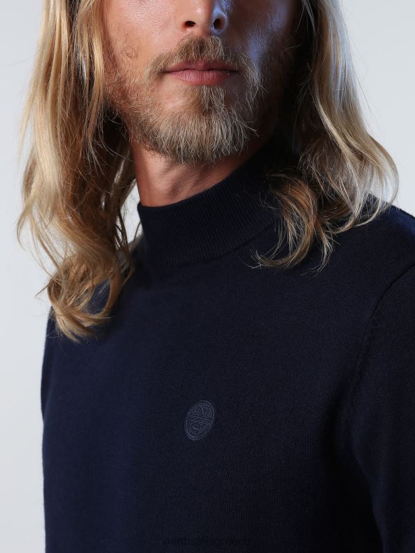 γρ North Sails άνδρες βαμβακερό και μάλλινο μπλουζάκι ναυτικό μπλε NZP8901 είδη ένδυσης