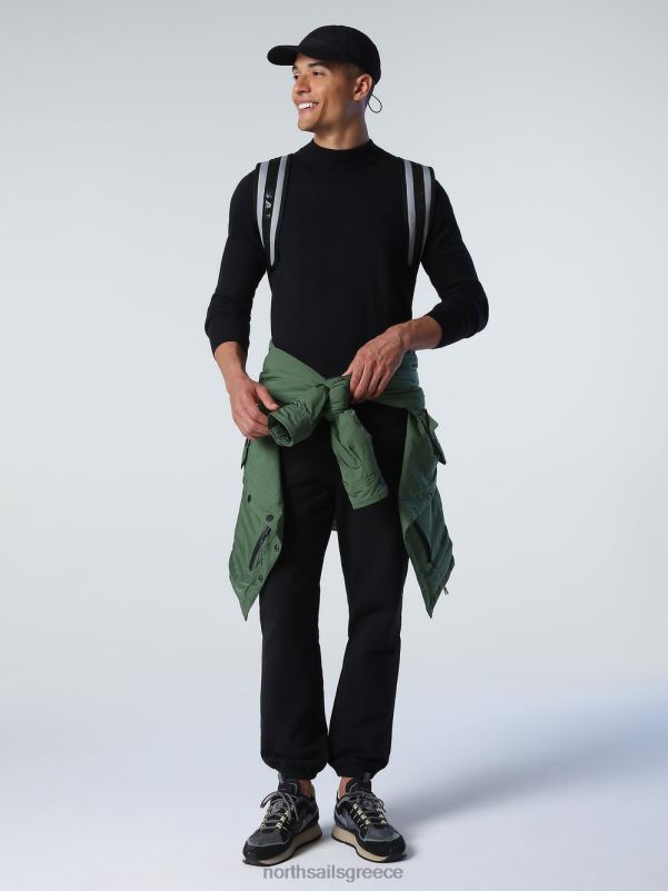 γρ North Sails άνδρες βαμβακερό και μάλλινο μπλουζάκι μαύρος NZP8902 είδη ένδυσης