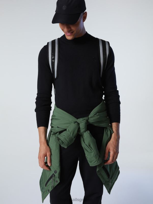 γρ North Sails άνδρες βαμβακερό και μάλλινο μπλουζάκι μαύρος NZP8902 είδη ένδυσης