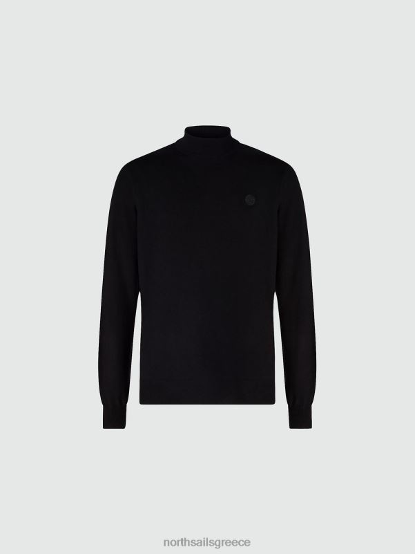 γρ North Sails άνδρες βαμβακερό και μάλλινο μπλουζάκι μαύρος NZP8902 είδη ένδυσης