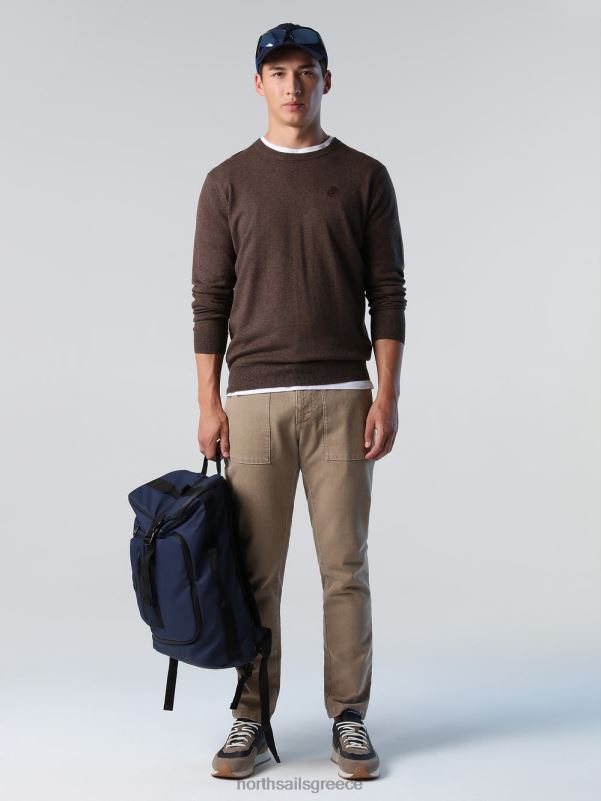 γρ North Sails άνδρες άλτης με το λαιμό του πληρώματος κακάο μελανζέ NZP8904 είδη ένδυσης