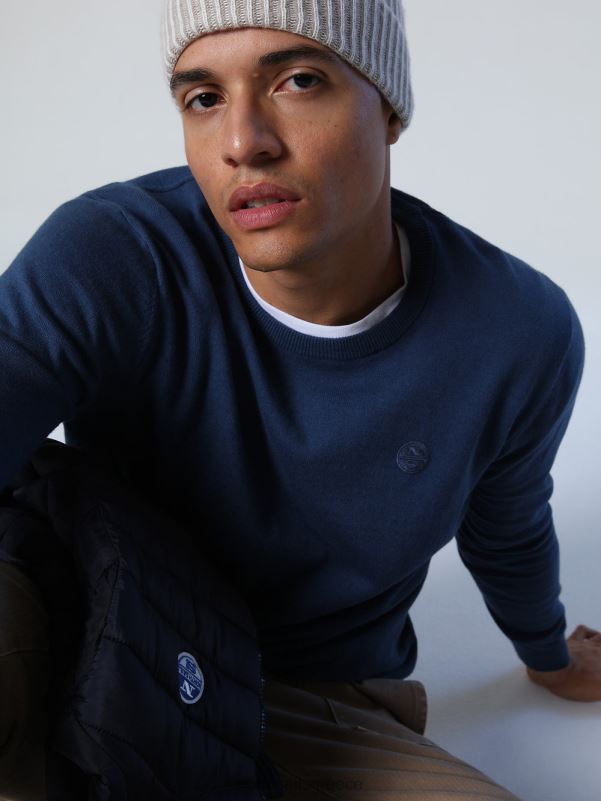 γρ North Sails άνδρες άλτης με το λαιμό του πληρώματος σκούρο τζιν NZP8907 είδη ένδυσης