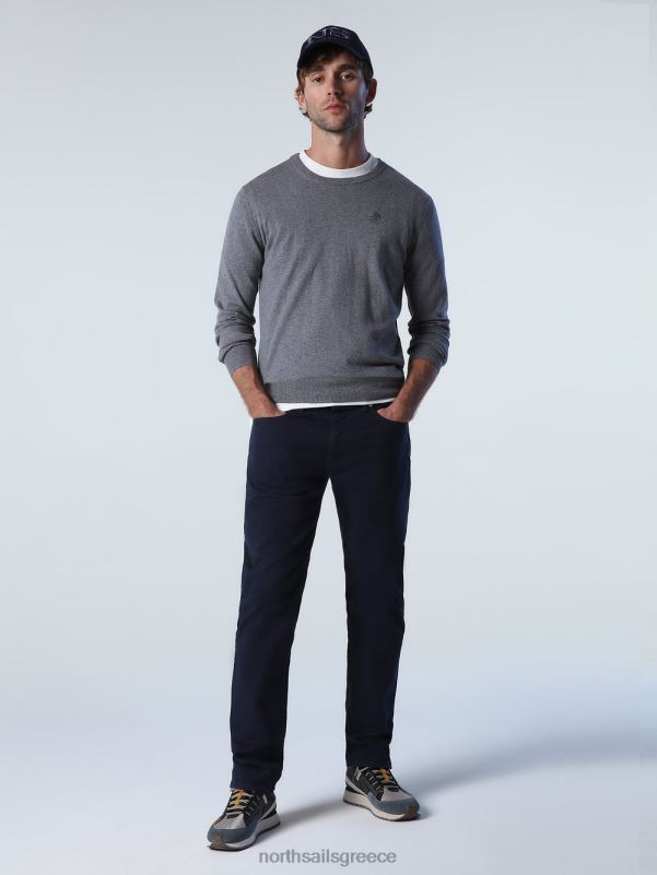 γρ North Sails άνδρες άλτης με το λαιμό του πληρώματος μεσαίο γκρι μελανζέ NZP8910 είδη ένδυσης