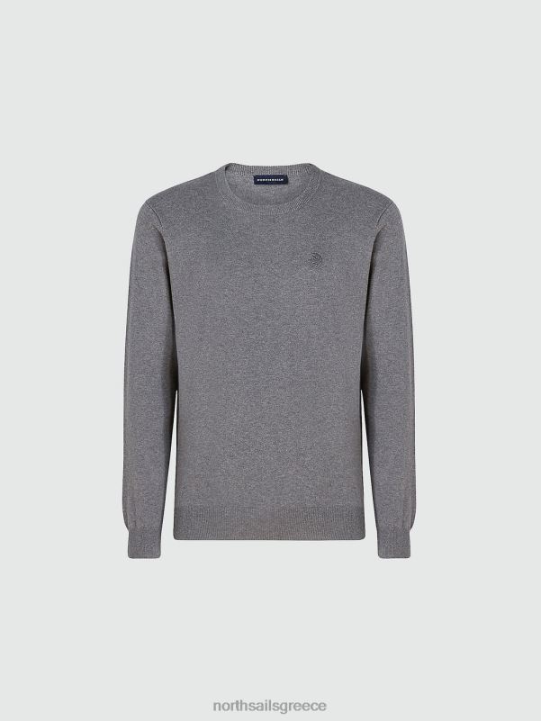 γρ North Sails άνδρες άλτης με το λαιμό του πληρώματος μεσαίο γκρι μελανζέ NZP8910 είδη ένδυσης