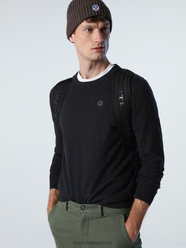 γρ North Sails άνδρες άλτης με το λαιμό του πληρώματος σκούρο γκρι μελανζέ NZP8911 είδη ένδυσης