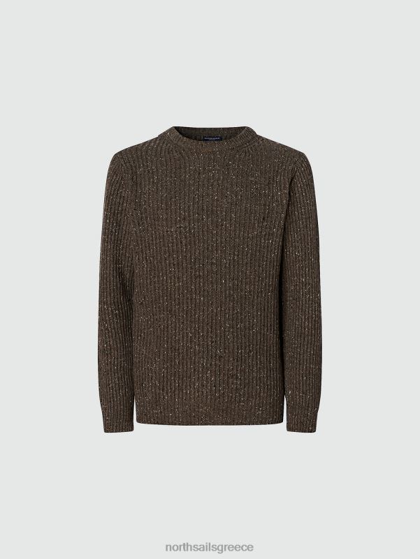 γρ North Sails άνδρες ραβδωτό άλτης κακάο NZP8984 είδη ένδυσης