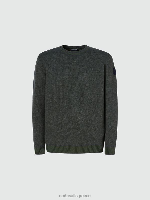 γρ North Sails άνδρες άλτης από ανακυκλωμένο μαλλί πράσινο κισσό NZP8989 είδη ένδυσης