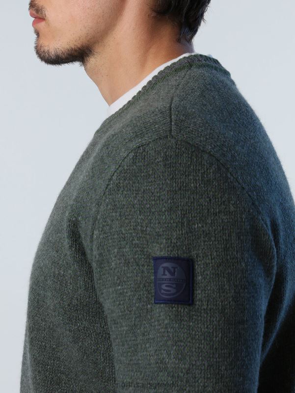 γρ North Sails άνδρες άλτης από ανακυκλωμένο μαλλί πράσινο κισσό NZP8989 είδη ένδυσης