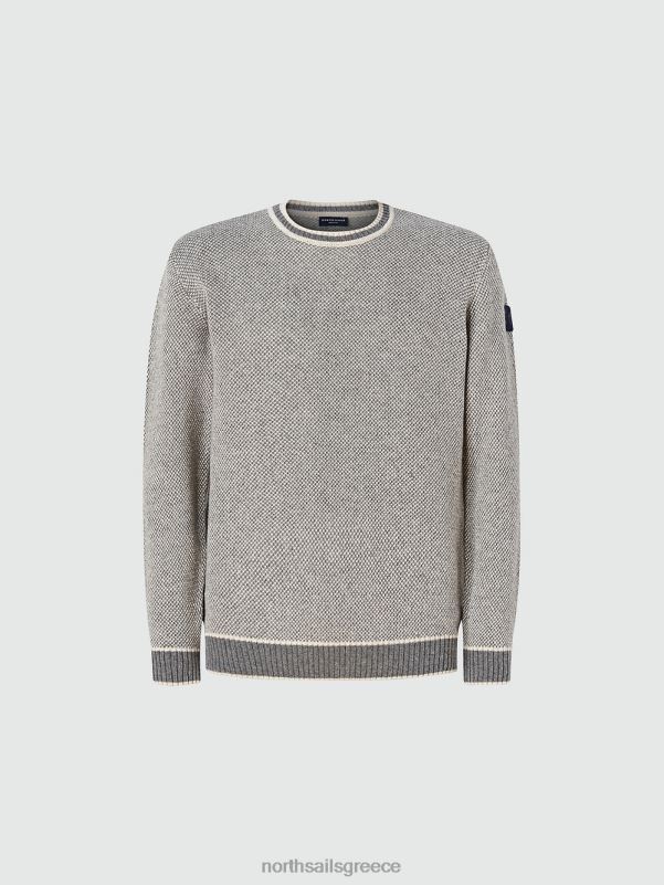 γρ North Sails άνδρες άλτης από ανακυκλωμένο μαλλί μεσαίο γκρι μελανζέ NZP8991 είδη ένδυσης