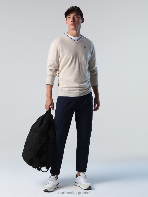 γρ North Sails άνδρες jumper με λαιμόκοψη βούτυρο NZP8803 είδη ένδυσης