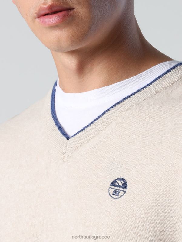 γρ North Sails άνδρες jumper με λαιμόκοψη βούτυρο NZP8803 είδη ένδυσης