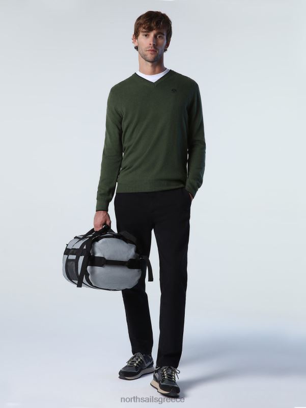 γρ North Sails άνδρες jumper με λαιμόκοψη πράσινο κισσό NZP8805 είδη ένδυσης