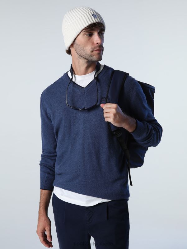 γρ North Sails άνδρες jumper με λαιμόκοψη μπλε μελανζ της Κίνας NZP8806 είδη ένδυσης