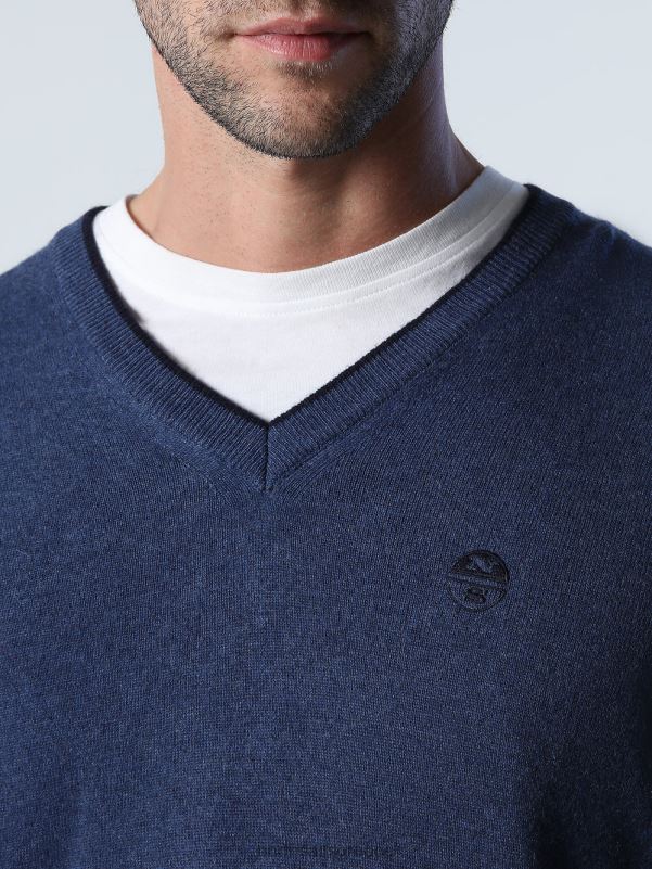 γρ North Sails άνδρες jumper με λαιμόκοψη μπλε μελανζ της Κίνας NZP8806 είδη ένδυσης