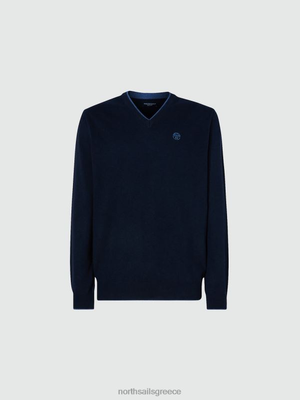 γρ North Sails άνδρες jumper με λαιμόκοψη ναυτικό μπλε NZP8808 είδη ένδυσης
