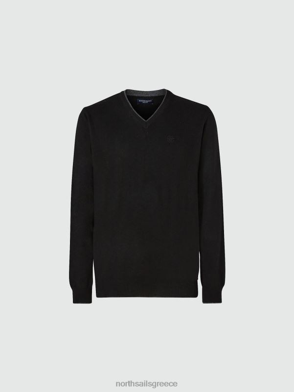 γρ North Sails άνδρες jumper με λαιμόκοψη μαύρος NZP8811 είδη ένδυσης