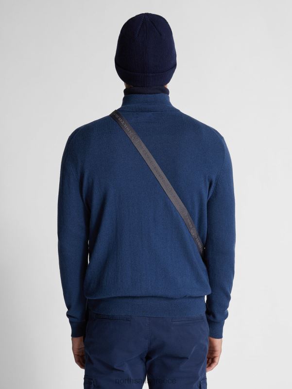 γρ North Sails άνδρες βραχυκυκλωτήρα με μισό φερμουάρ Ποσειδώνας melange NZP81319 είδη ένδυσης