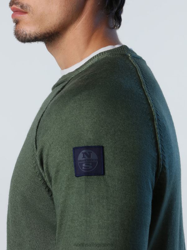 γρ North Sails άνδρες βραχυκυκλωτήρα με ένθετο v μπρούτζινο πράσινο NZP8723 είδη ένδυσης