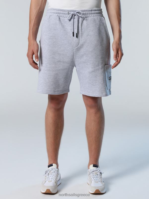 γρ North Sails άνδρες κοντό φούτερ γκρι μελανζέ NZP8347 είδη ένδυσης