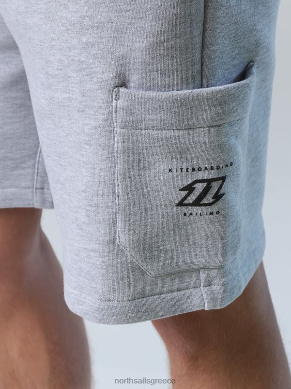 γρ North Sails άνδρες κοντό φούτερ γκρι μελανζέ NZP8347 είδη ένδυσης