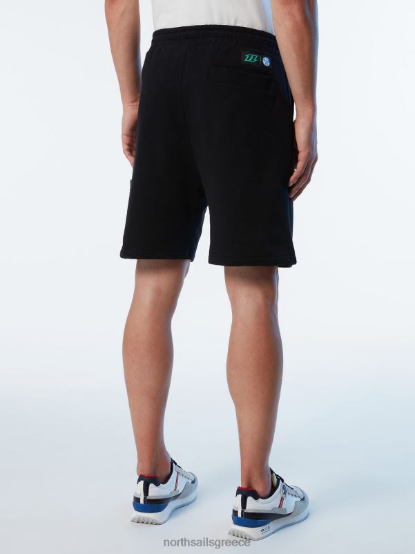 γρ North Sails άνδρες κοντό φούτερ μαύρος NZP8348 είδη ένδυσης