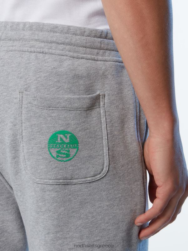 γρ North Sails άνδρες αθλητικό σορτς με τσέπη με λογότυπο γκρι μελανζέ NZP8360 είδη ένδυσης