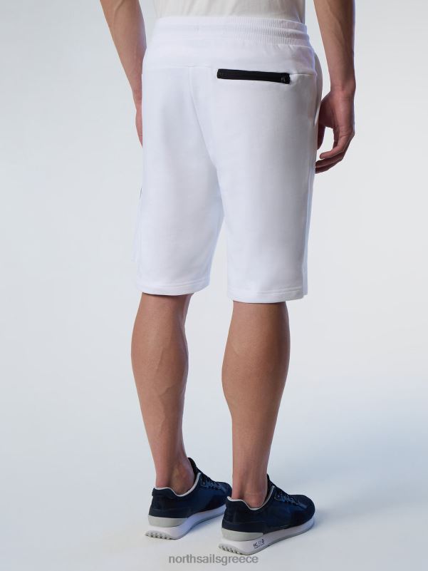 γρ North Sails άνδρες αθλητικό σορτς με πλαϊνή τσέπη άσπρο NZP8369 είδη ένδυσης
