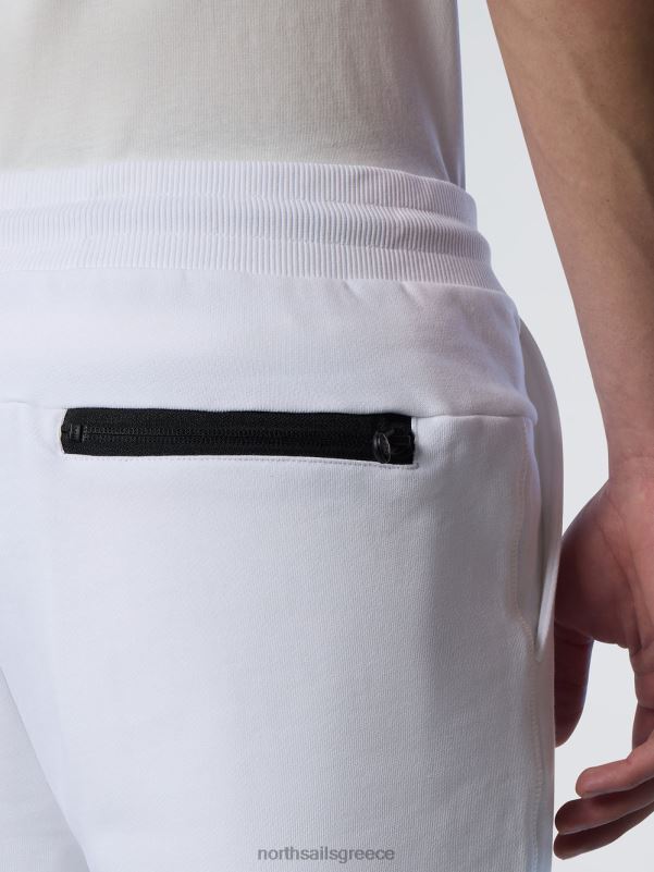 γρ North Sails άνδρες αθλητικό σορτς με πλαϊνή τσέπη άσπρο NZP8369 είδη ένδυσης
