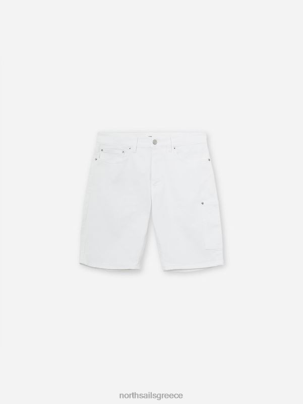 γρ North Sails άνδρες τζιν σορτς cargo sappho 1871 άσπρο NZP81238 είδη ένδυσης