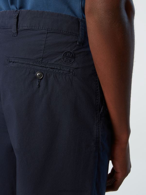 γρ North Sails άνδρες σορτς chino από οργανικό βαμβάκι ναυτικό μπλε NZP8343 είδη ένδυσης