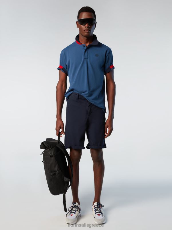 γρ North Sails άνδρες σορτς chino από οργανικό βαμβάκι ναυτικό μπλε NZP8343 είδη ένδυσης