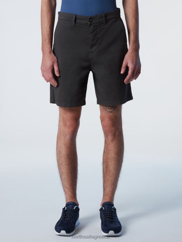 γρ North Sails άνδρες σορτς chino από οργανικό βαμβάκι ασφάλτος NZP8356 είδη ένδυσης